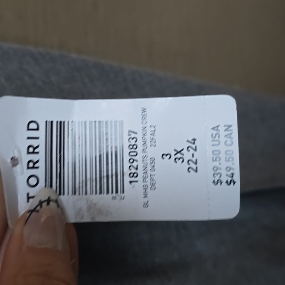 Torrid Peanuts It's The Great Pumpkin Charlie Brown Halloween T-shirt 3x New - Picture 5 of 6